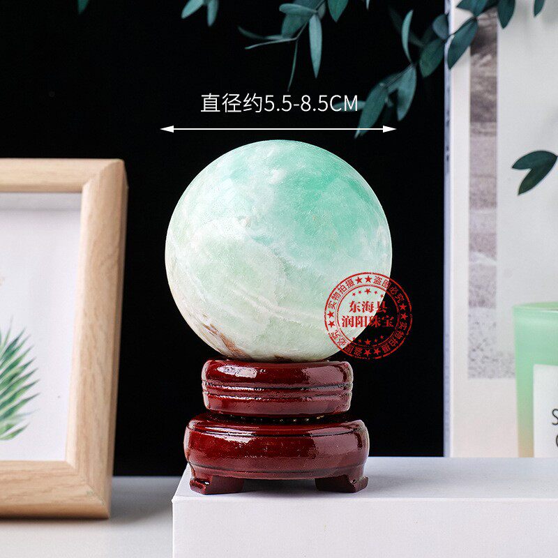 亟天然异矿加勒比标石水异亟矿水晶球原石矿打磨量家居办公装饰能