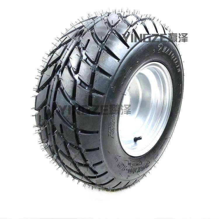 自制四轮卡丁车沙滩车配件21X7-10寸 20X10-10寸公路轮胎轮毂总成