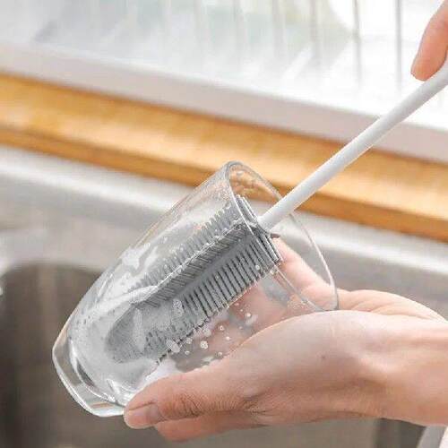 Silicone Cup Brush Kitchen Cleaning Tools Long Handle Drink