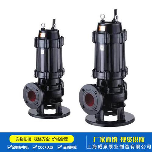 WQ污水潜水排污泵220V380V地下室工程排污泵1.5KW-90KW集水坑水泵