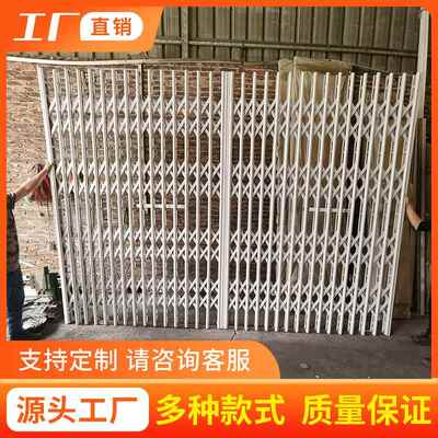 住宅楼道推拉入户门 家用阳台防盗不锈钢拉闸门伸缩门折叠推拉门