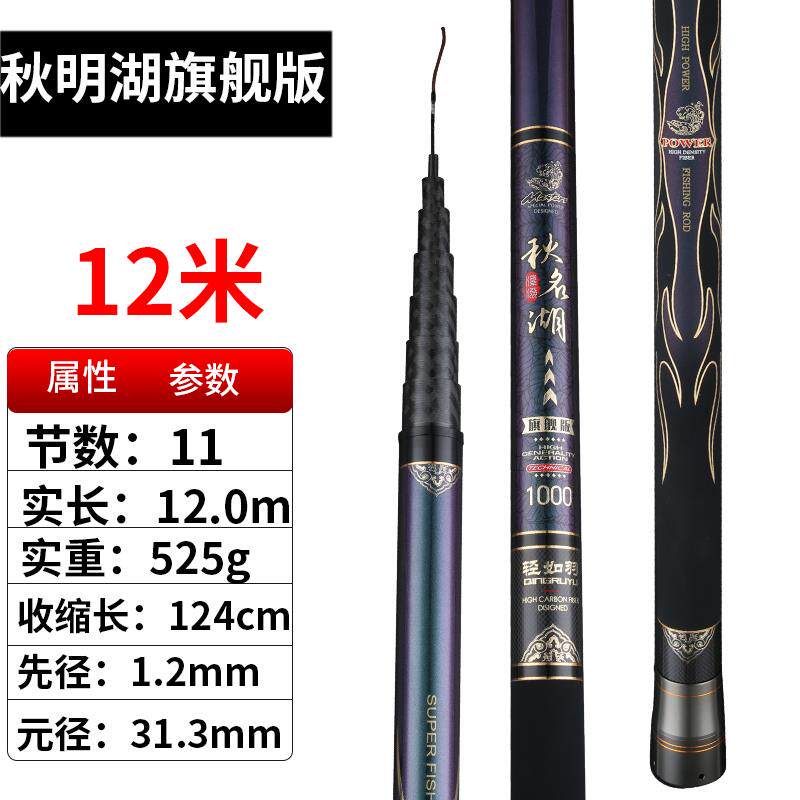 正品秋名1湖高1碳钓鱼竿8 0 2 1 15 16米超轻超硬足尺手竿传统3钓