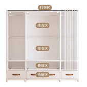 欢迎议价 大量现货 简易衣柜家用卧室多层布衣柜带抽屉 日式