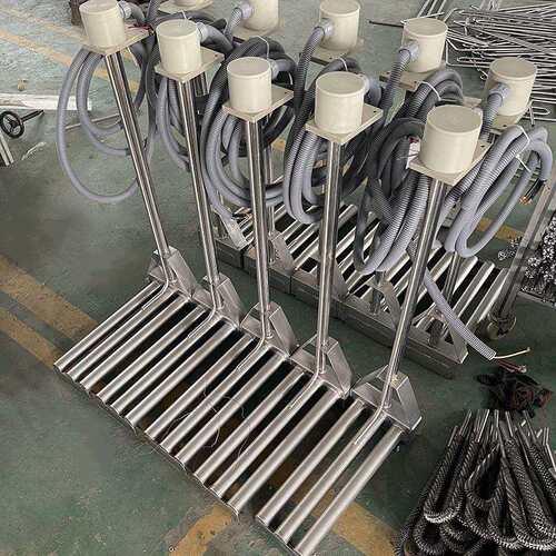 钛加热管三组并排L型钛发热管防干烧电热管酸性液体加热管可定 制