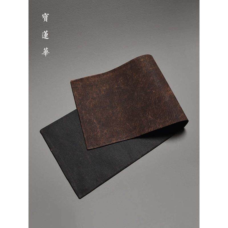 香云纱 布垫 布布杯垫btv4料茶席茶席隔热垫老蚕丝茶道真艺柞蚕丝