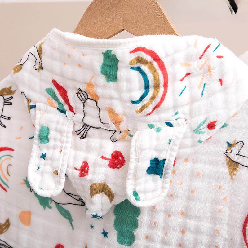 儿童浴斗篷浴袍可穿式黄棉A#825931婴超巾软宝宝巾带儿浴帽披风