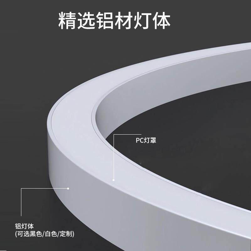 LED拼接S形状吊灯办公室健身房店铺大堂上下发光弧形工程灯具