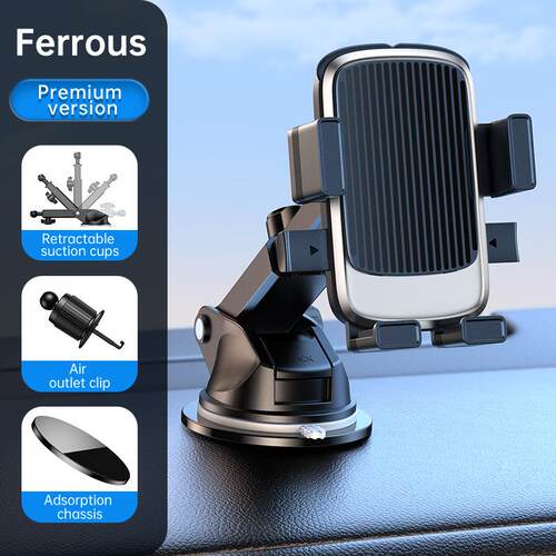 新款直销车载手机支架导航支架可伸缩仪表台吸盘式汽车内饰手机支