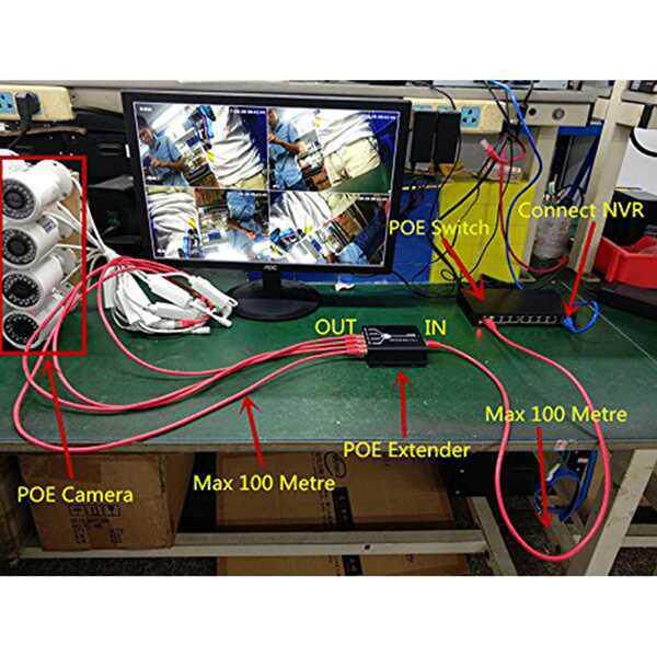 POE Extender 1 to 4 poe, 1 TO 2 poe，防水POE extender,250M