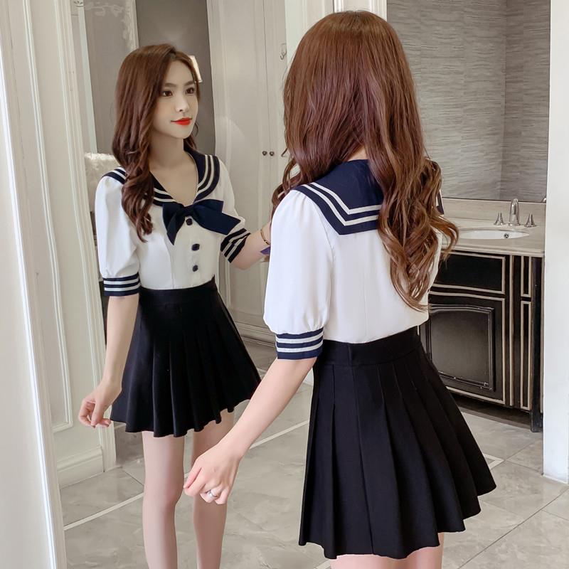 学院风性感连衣裙夜总店减龄柔式足浴技师工作服秘书制服套装女