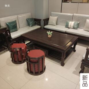 茶桌椅皮凳坐凳新式小茶凳木鼓凳圆凳子矮凳轻木奢实喝茶YAK凳中