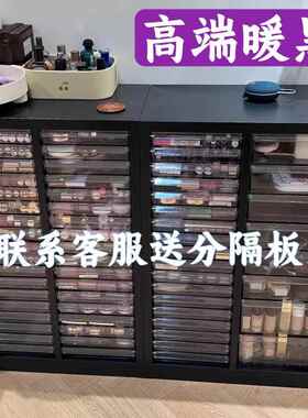 美甲收地柜美甲店可甲油胶a4文件55515柜抽屉式带轮移动落式档案