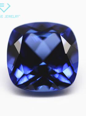 肥正方形培育蓝宝石 肥方枕形实验室培植再生长蓝宝石sapphire