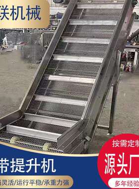 不VNJ锈钢网带提小型爬坡流水线食品机清洗升烘干传送机耐高温上
