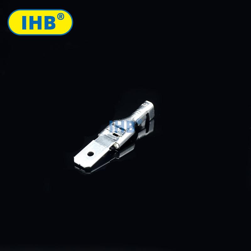 反6.3插背簧肩背公母接线端子母子铜接插件接插件250直插接线端子