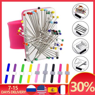 Magnetic Sewing Pincushion Silicone Wrist Needle Pad Safe Br