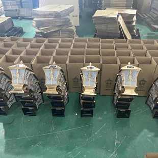 尖花福柱头灯庭院围墙灯户外防水大门口柱子太阳能灯别墅围墙灯