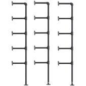 复古水管4层壁挂式 厨房储物架铁艺搁板墙上置物架 书架美式