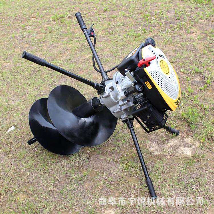 大率汽油挖坑机两冲程RMS地钻打坑机孔功立式打洞钻机