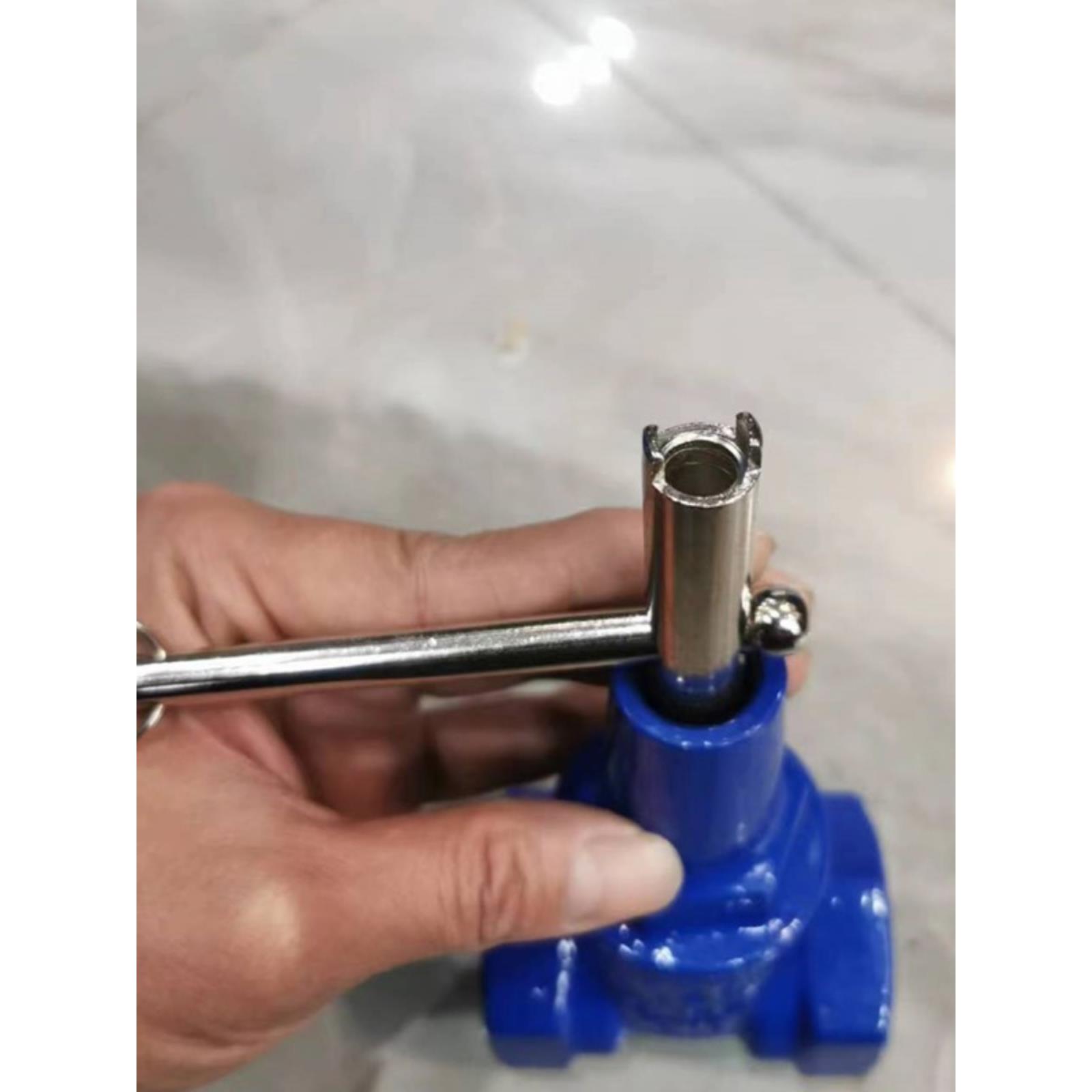 三角钥匙软密封带锁闸阀自来水水表前阀门开关内牙丝扣螺纹加密阀