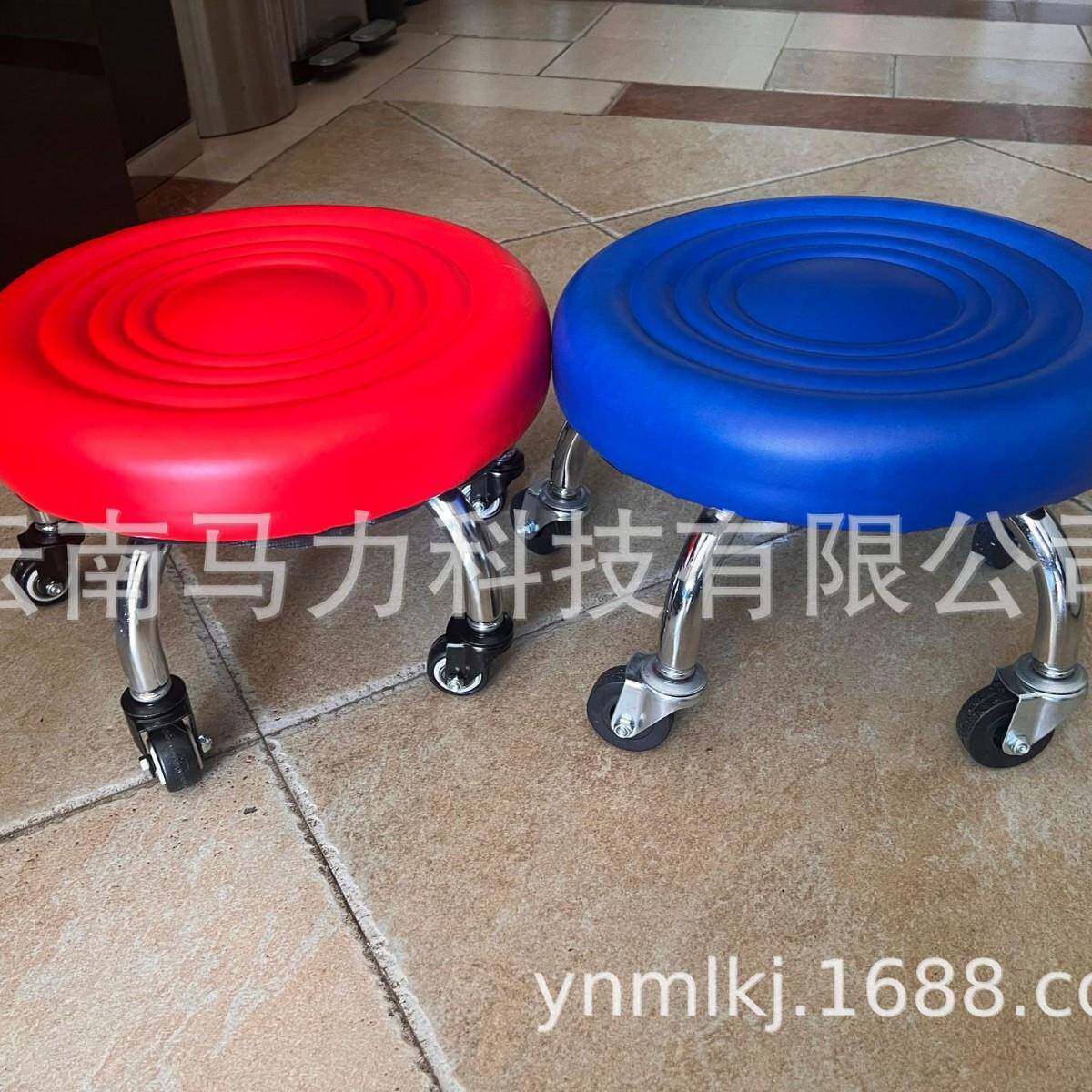 滑轮矮凳万向轮矮凳家用静音带轮移动美缝凳多功能带轮圆凳