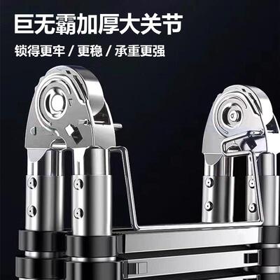 功能伸缩梯子家用多折叠字梯不锈直PYL-DGN1人梯钢工程用加厚便携