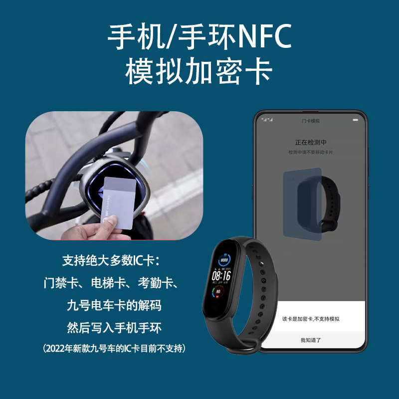 蓝兔icid卡读写器复制机nfc模拟加密小区门禁电梯卡解码器复卡机