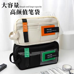 笔袋ins韩系简约男女生礼品文具大容量高初中2024新高颜值多层学生