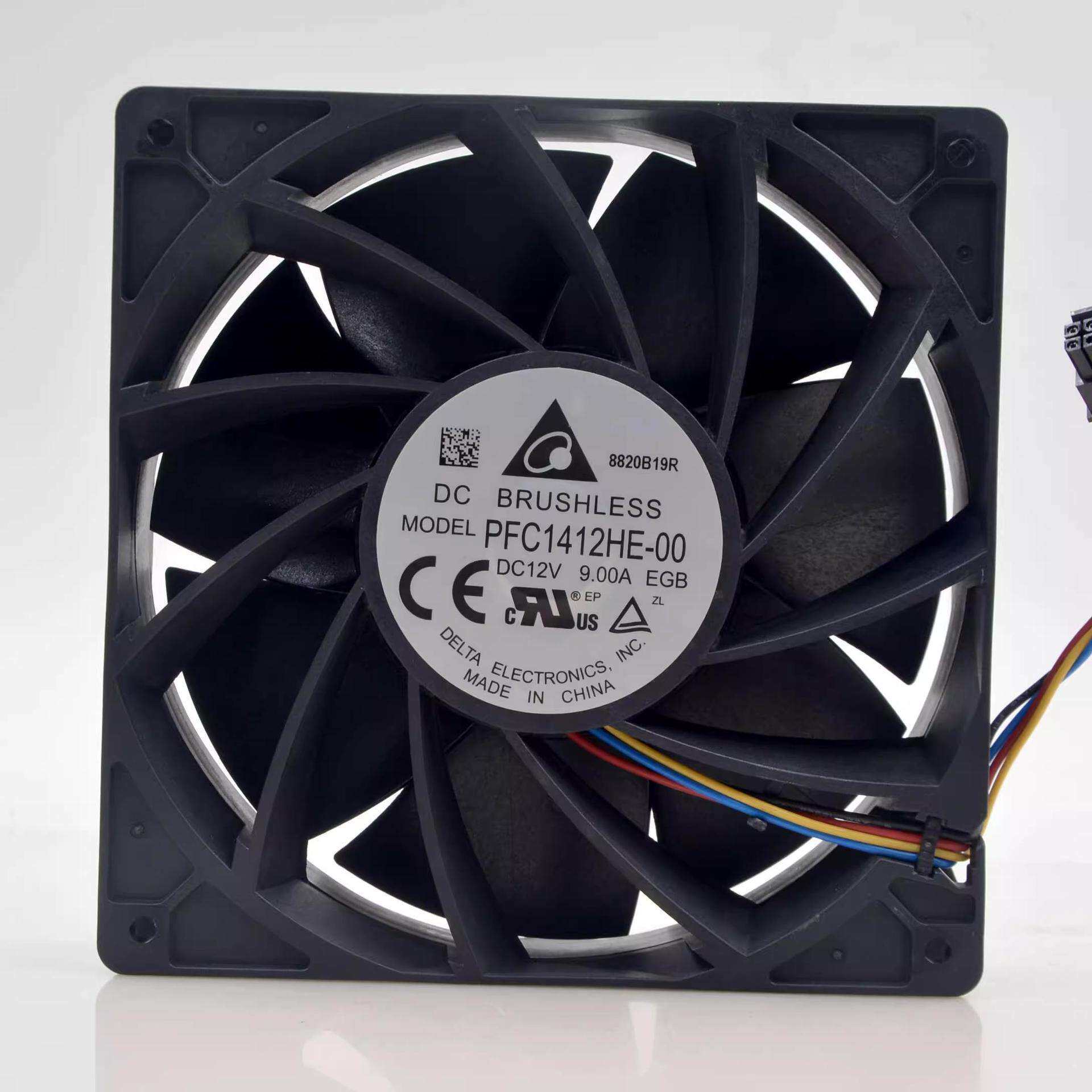 台达12v9.00A14038PFC1412HE-00服务器机箱14CM大风量散热风扇