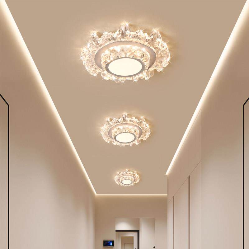 过道灯走廊灯具现代水晶门厅入户玄关灯创意led阳台灯吸顶灯灯饰