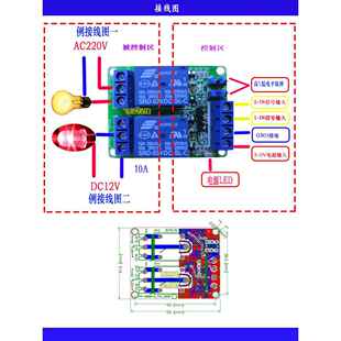 继电器模块1路2路4路8路3.3V5V12V高低电平触发兼容PLC信号IO放大