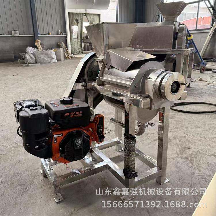 不锈钢汽油款榨汁机大型螺旋式鲜榨果汁机苦瓜南瓜芹菜榨汁设备