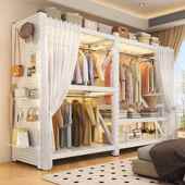 货架衣柜家用卧室租房衣物收纳简地易衣柜落洞NLW板金属洞防出尘