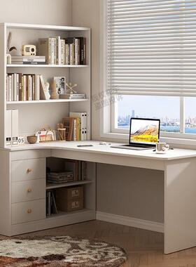 转角台式书架书柜一体写生书组合电脑桌家用简易字卧桌室学XNH习