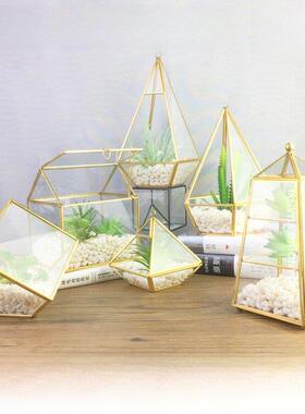 欧式家居饰品几何玻璃罩子摆件服装店咖啡厅客厅家居陈列摆设软装