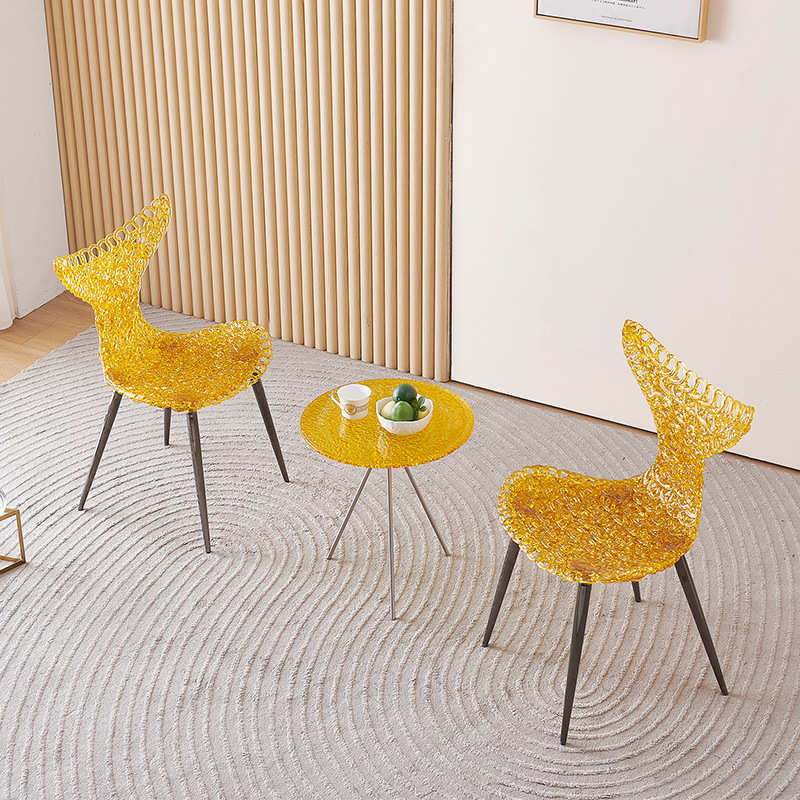 婚宴餐厅美人鱼椅设计师椅意式极简餐椅酒店会所咖啡厅椅子创意椅