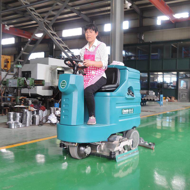 洁乐美电动驾驶洗扫一体机工厂环氧地坪清洗机物业广场洗地车滚刷