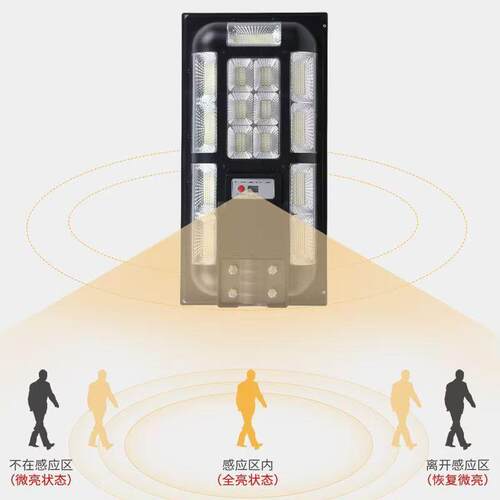 太阳能路灯新农村庭院灯一体化人体雷达感应路灯超亮大功率高杆灯