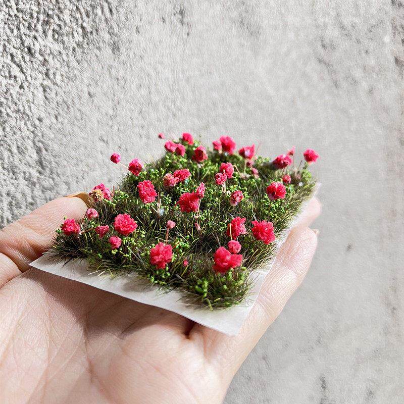 仿真草丛花簇仿真花丛沙盘场景战锤模型灌木丛diy手工材料