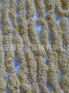 鑫城全自动仿手工无骨鸡柳条裹糠机鱼条鸡柳棒裹雪花片机设备