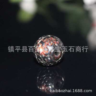 配珠珠杂项古玩祥好首饰黑玉器和田玉沁宝diy云纹珠子天然搭收藏
