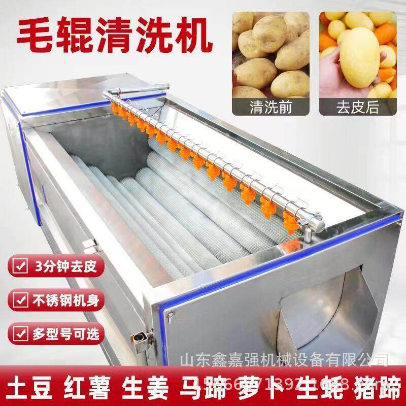 生菜油菜气泡清洗机 大型食堂专用洗菜设备 水果蔬菜毛刷清洗机