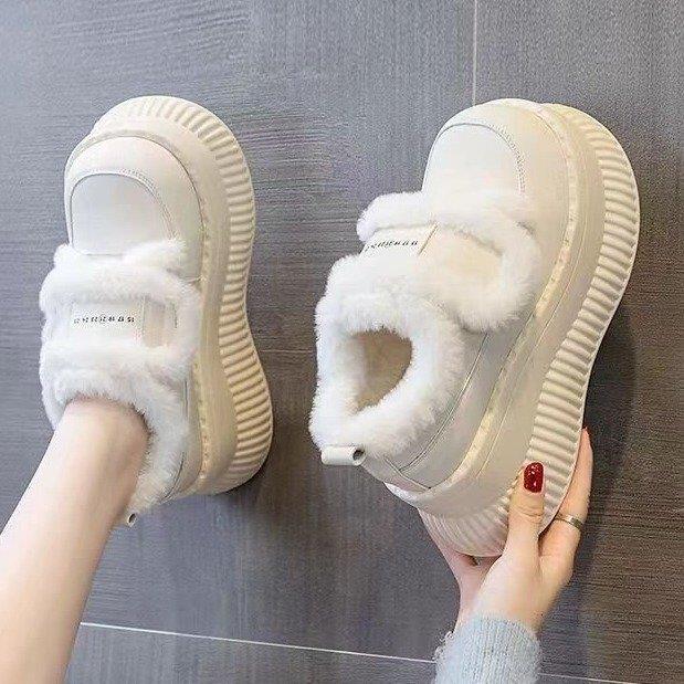 内增高雪地靴女鞋女士2024新款冬季爆款外穿加绒加厚底毛毛大棉鞋