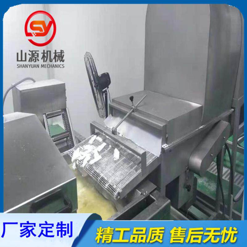 全自动土豆条滚筒上粉机 藕条滚动裹粉机 器上淀粉机配套流水线