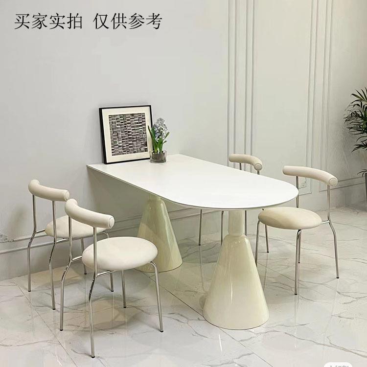 大司马中岛台餐桌长方形岩板歺家用饭桌小户型餐桌椅组合岩板餐桌