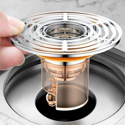 Odor-Preventing Floor Drain and Deodorizer, Bathroom Drain A