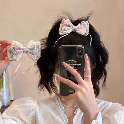 1Pcs Bowknot Hair Clips Sweet Ballet Ribbon Bow Hairpin Bang