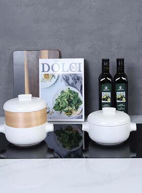 新中式厨房样板间摆件橱柜软装饰品不锈钢锅具全屋定制展厅摆件