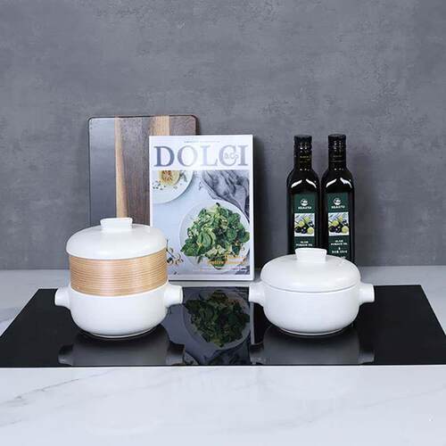 新中式厨房样板间摆件橱柜软装饰品不锈钢锅具全屋定制展厅摆件