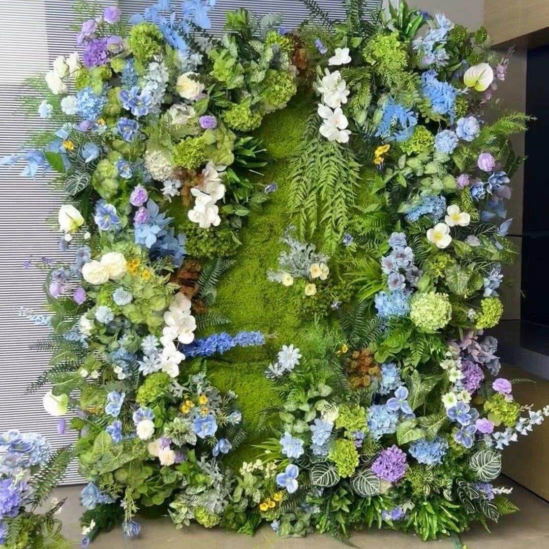 仿真植物绿植装饰墙面人工室外苔藓墙高端商场安装真实无需打理